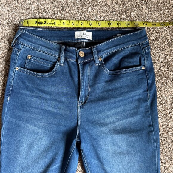 Nicole Miller Soho High Rise Skinny Jeans, Size 8, Medium Wash - Picture 3 of 12